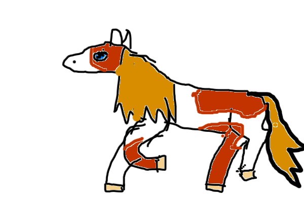 My first try, Mustang horse