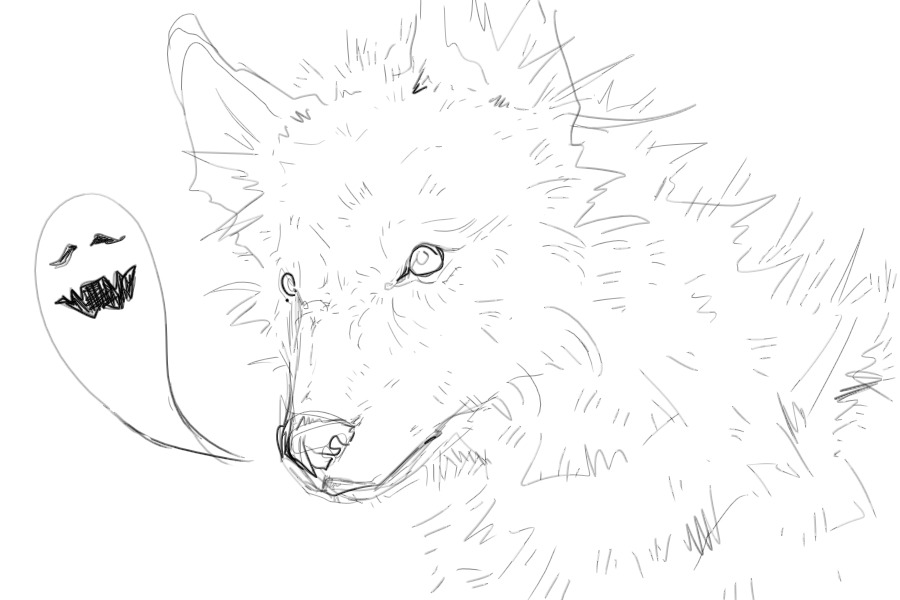 ghost coming out of the dogs nose