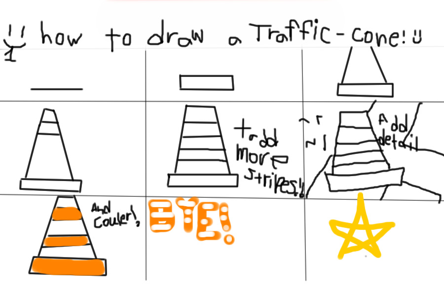 How To Draw A  Traffic Cone