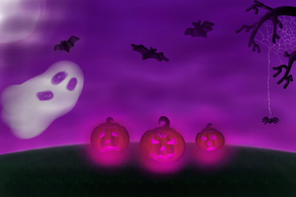 Spooky pumpkins (free art)