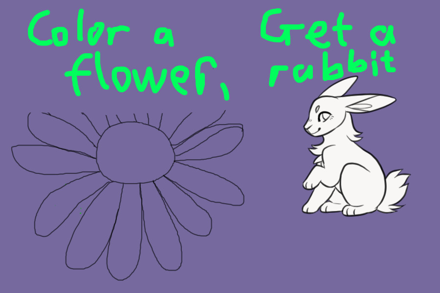 Color a flower, Get a rabbit (closed)
