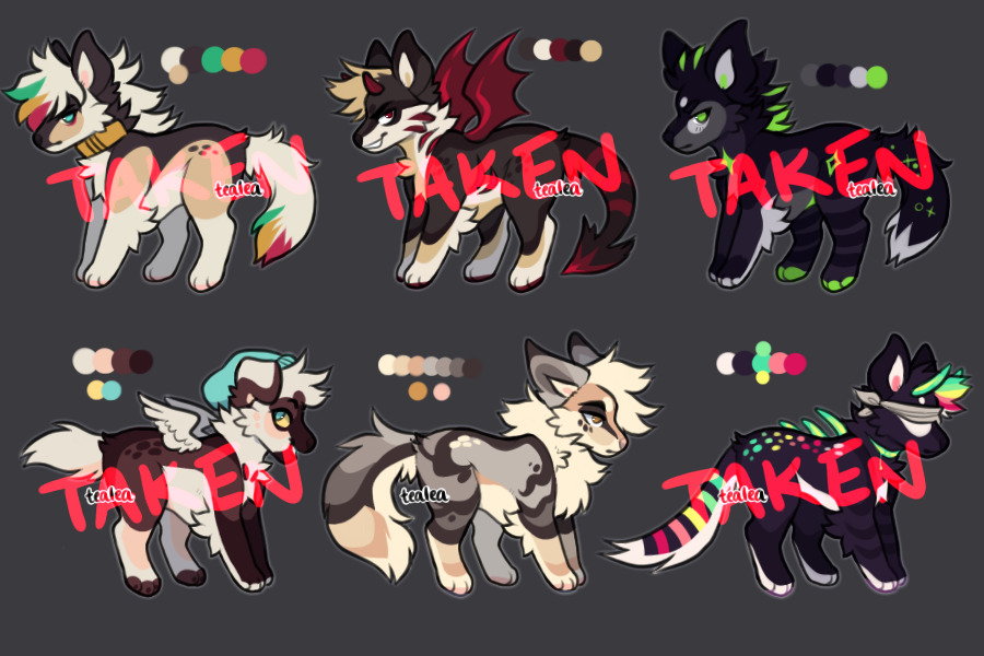 pup adopts except i accidentally colored in the oekaki