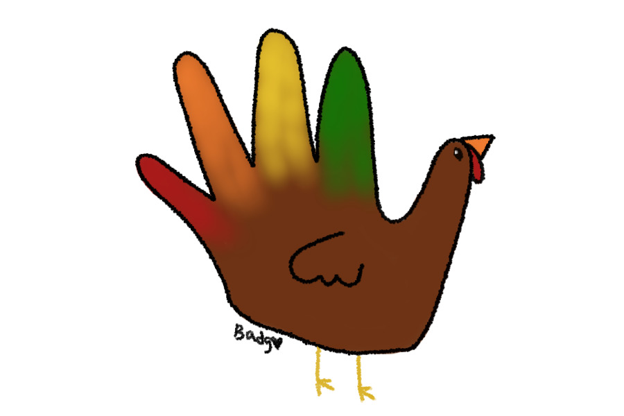 Editable hand turkey