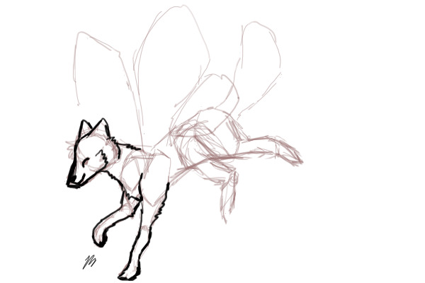 A cute lil bwolf sketch