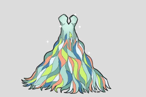 drawing dresses gets rid of stresses