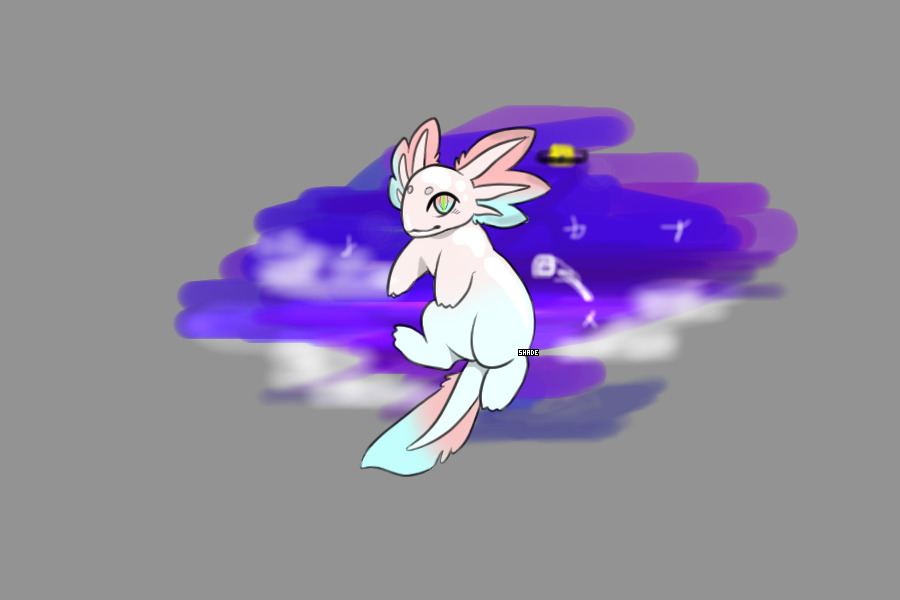 lil axolotl(i did the background and added iris + shading)