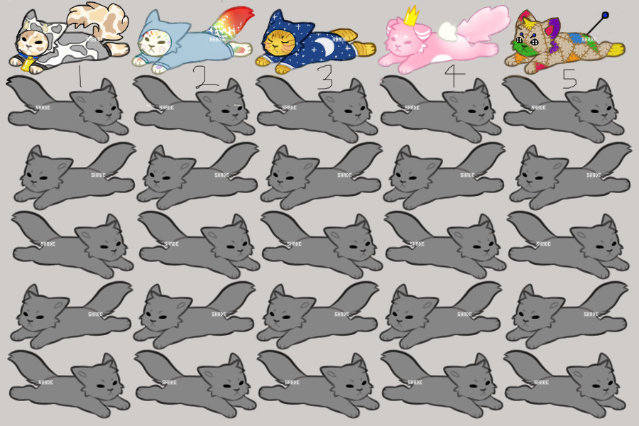 Selling 6 Cat Designs- Updated