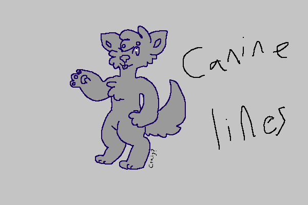 ftu anthro canine lineart