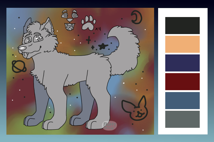 cool palette for a cool doggo