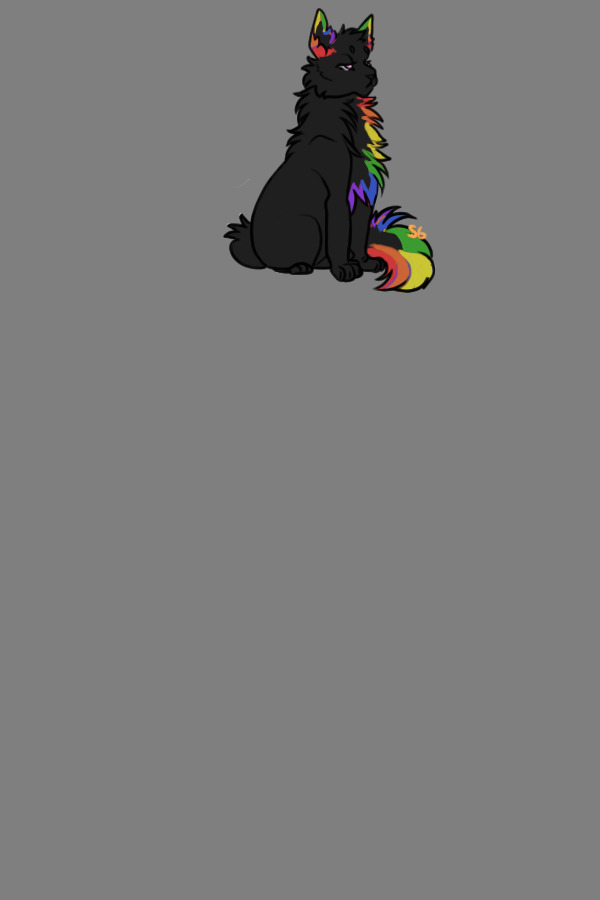Emo Black Rainbow Cat (CLOSED)