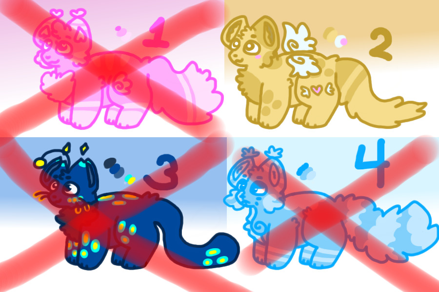 ADOPTABLES!! :) (3/4) one more!