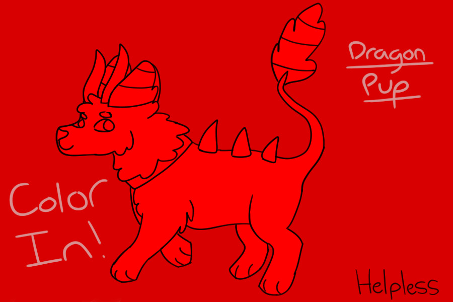 Color me in: dragon pup!