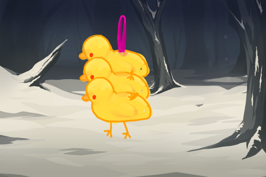 derpy duck stack ornament