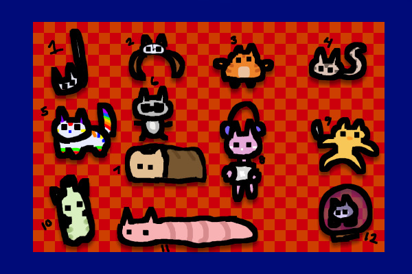 horribly drawn cat adopts
