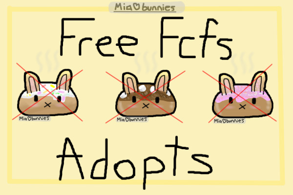 FCFS Bunny donut bunny adopts