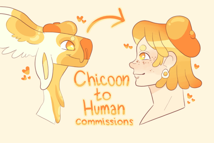chicoon to human commissions! | CLOSED