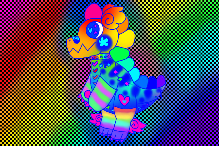 rainbow dino