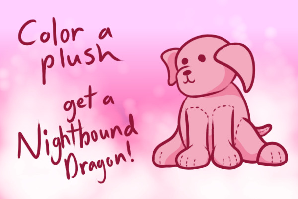 Color a Plush, Get a Nightbound Dragon! 💕