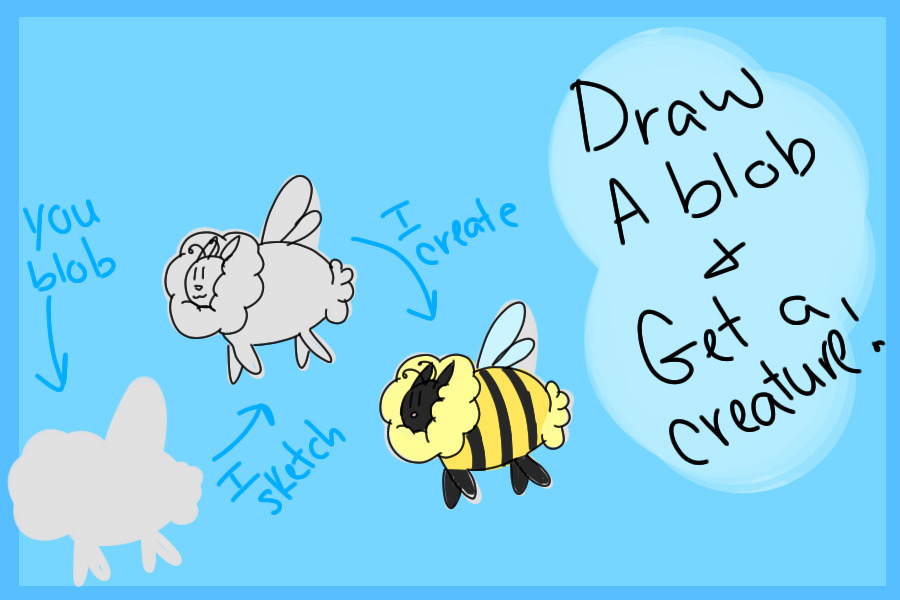 Draw a blob, get a creature!