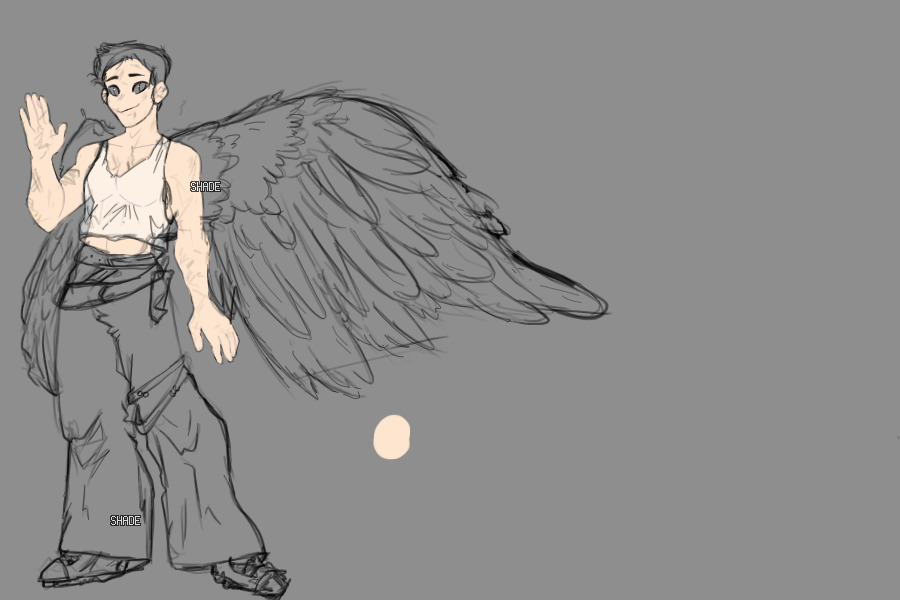 winged boy wip