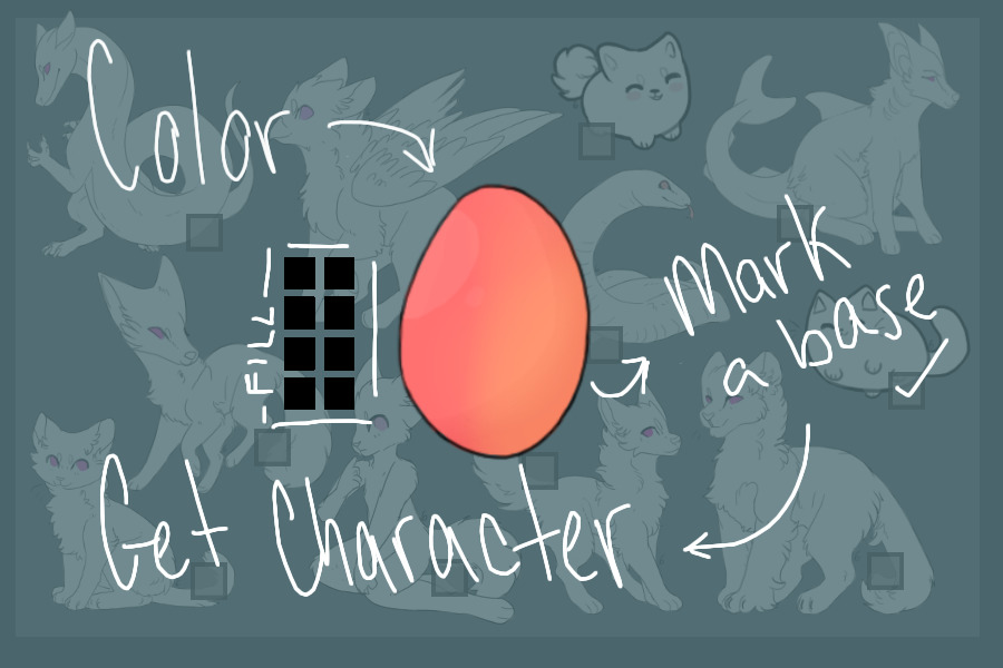 Color Egg, Get Character - Closed