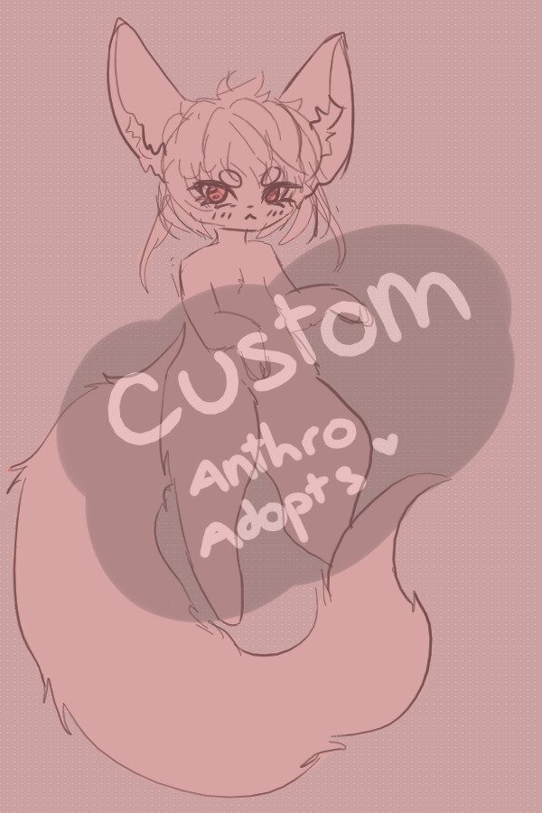 ♡ OPEN [1/3] ♡ custom anthro adopts !!
