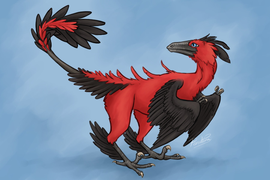 Scarlet Archaeopteryx