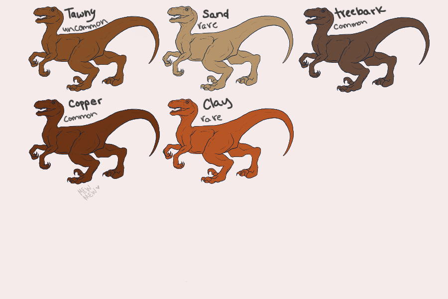 Raptor Island Color Guide : Brown/Tan part 2
