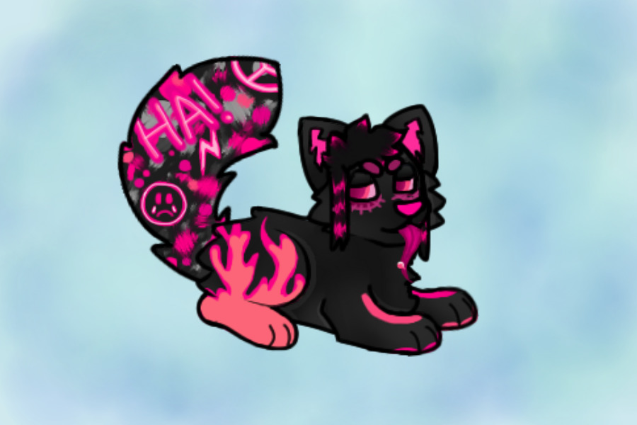 Scenecore pink husky