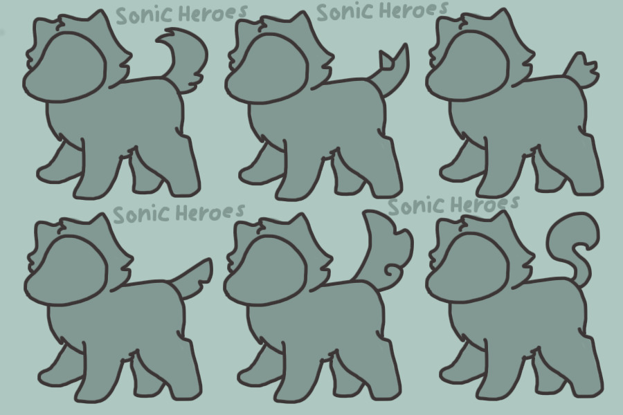 Mask Pups Editable Adopts with tails! (free to use)