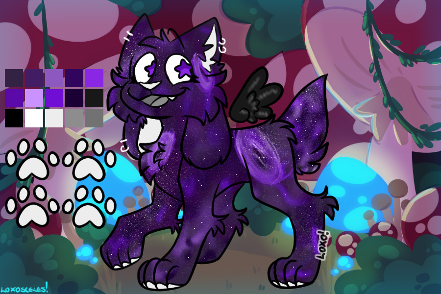 purple space kittydog