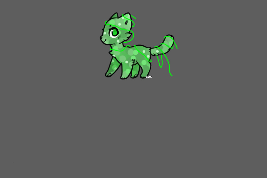 green string kitty