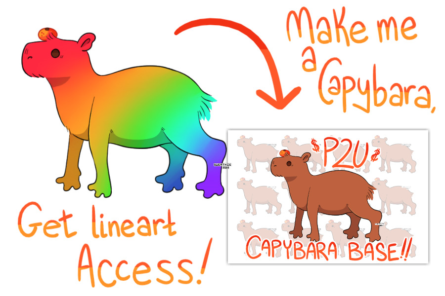 Make me a Capybara, Get Lineart Access!