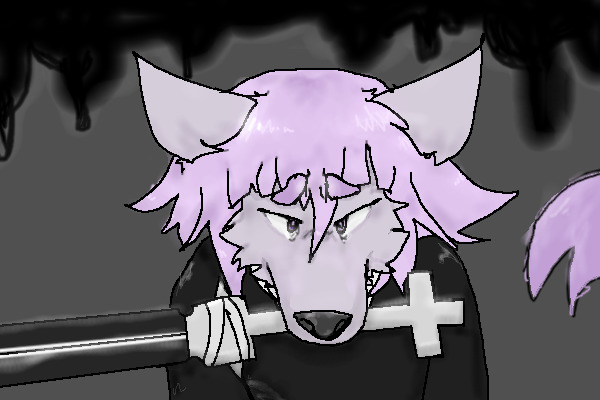 Crona from Soul Eater as a Wolf :3