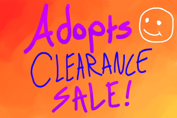 clearance adopt shop!