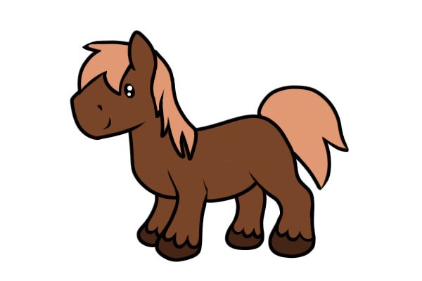Chibi Draft Horse Editable