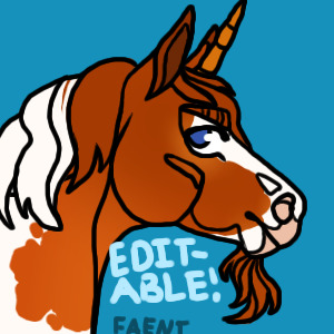 unicorn/ horse editable