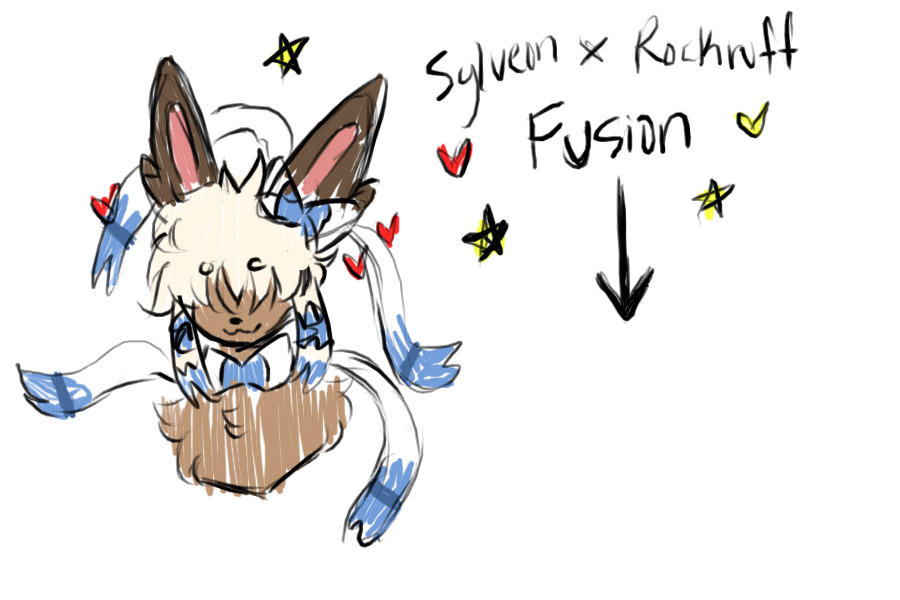 sylveon x rock ruff fusion :D