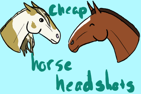 Cheap horse headshot art!