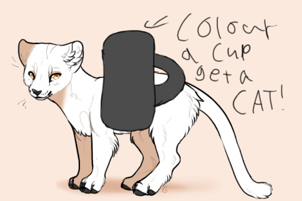 Colour a cup, get a cat OVER.