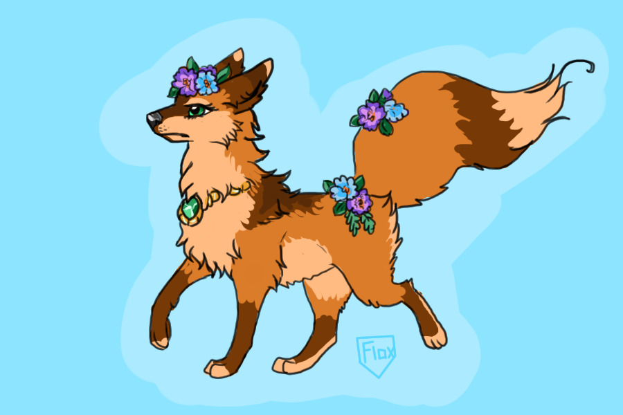 [OPEN] OOAK Floral Fox
