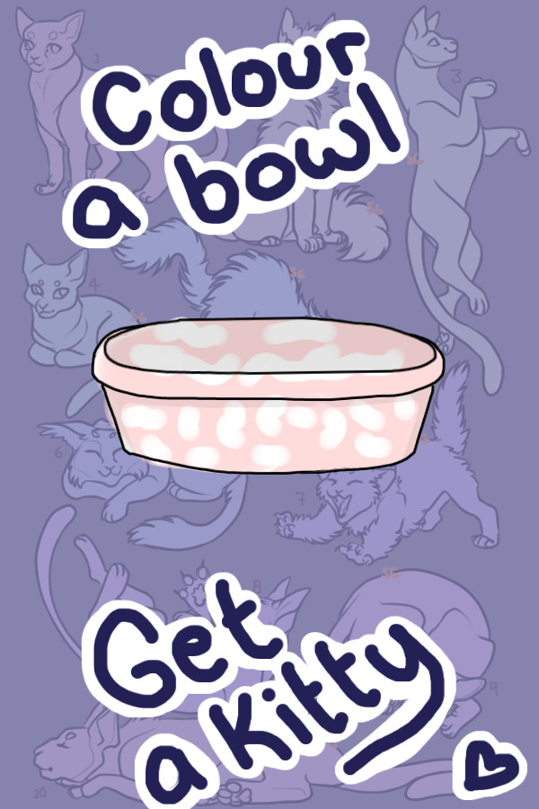 colour a bowl get a cat