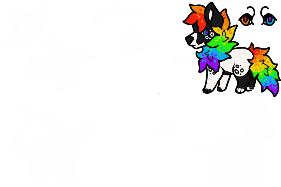 PrincessAlexis Rainbow Pup