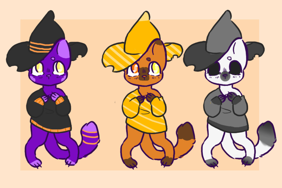 halloween kitty adopts (CLOSED)