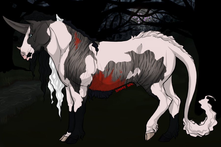 Grullo Brindle Reverse Tovero with Bloody Shoulder