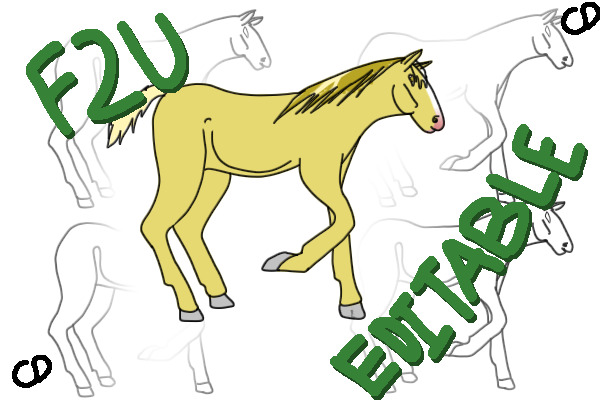 F2U Horse Fullbody Editable!