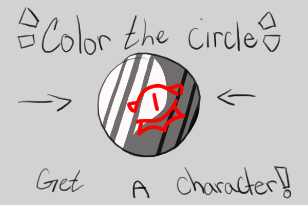 Colored in circle