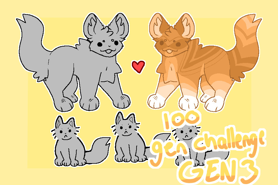 Goofy cats: 100 gens- gen 3