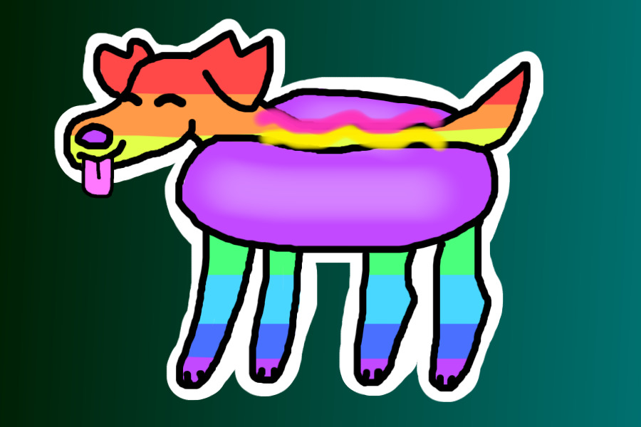 rainbow hot dog