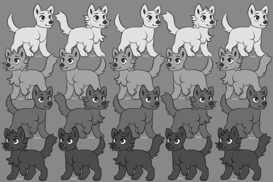 20 pups editable